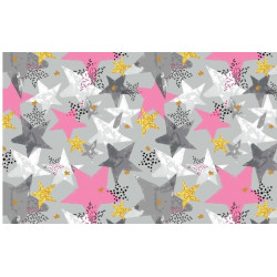 Jersey - Star Confetti grau rosa